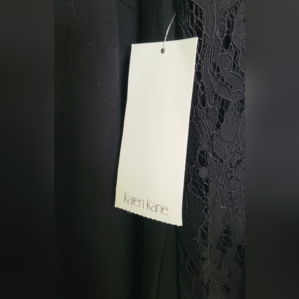Karen Kane Black Lace Sleeve Dress NWT 0X - Picture 4 of 8